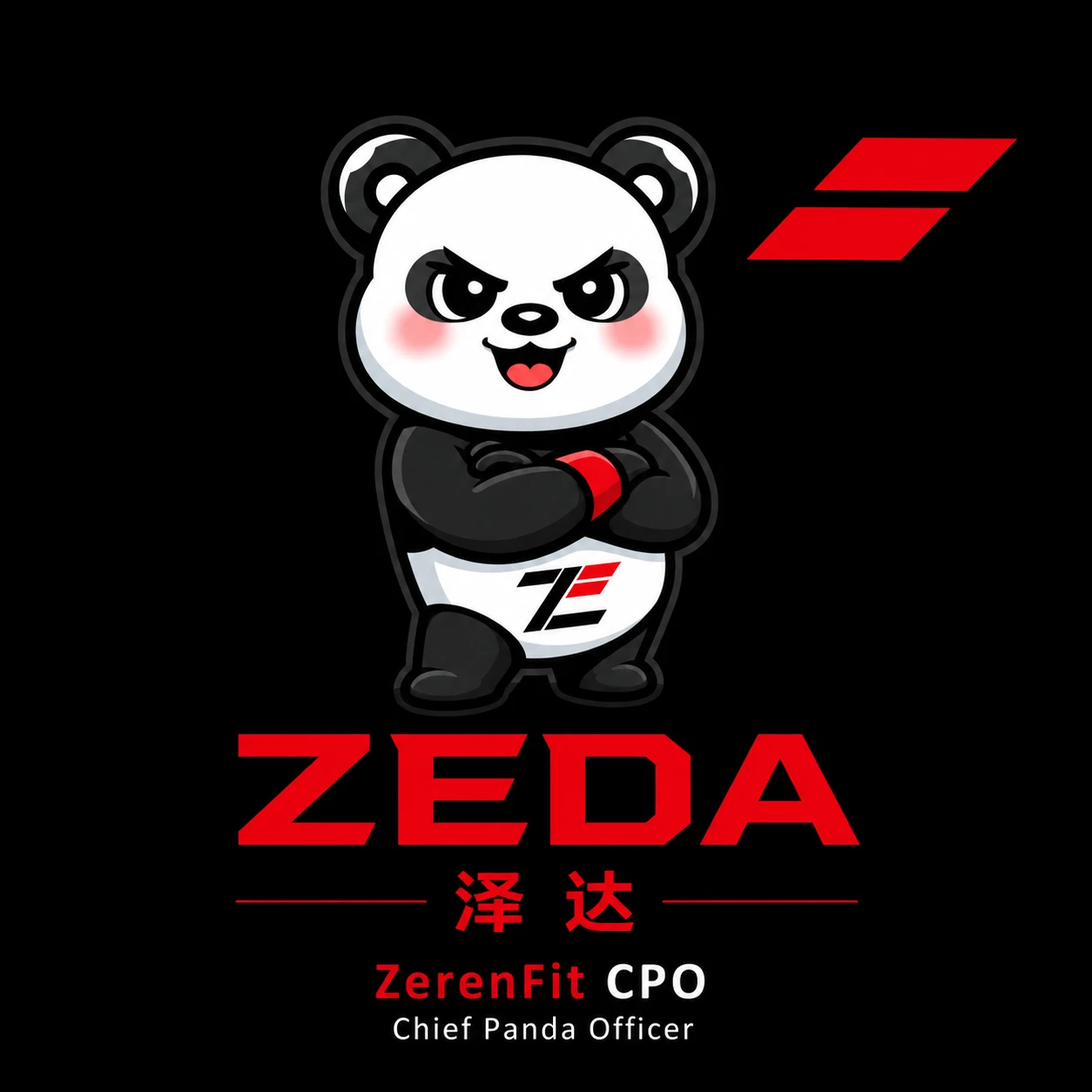 Zeda, the ZerenFit panda mascot